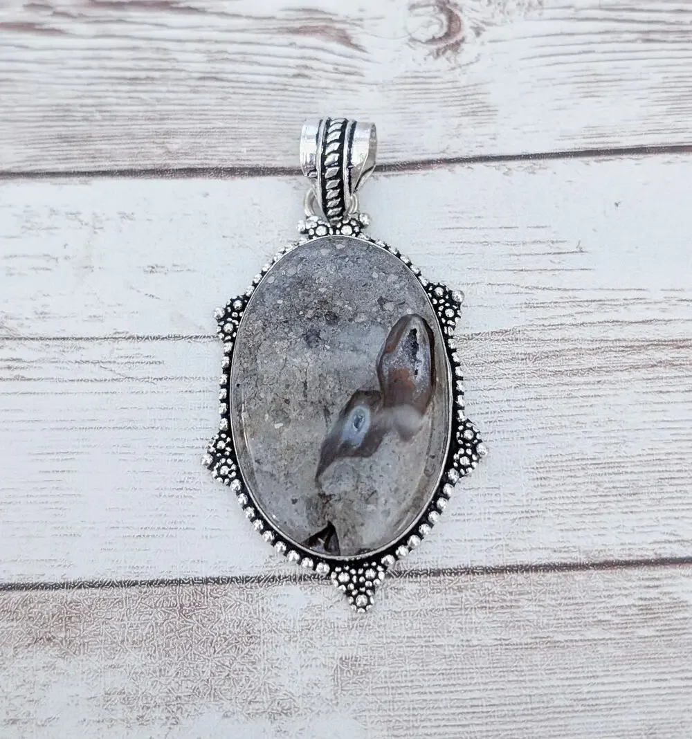 Mudcreek Jasper Ethnic Style Jewelry Pendant 2.75